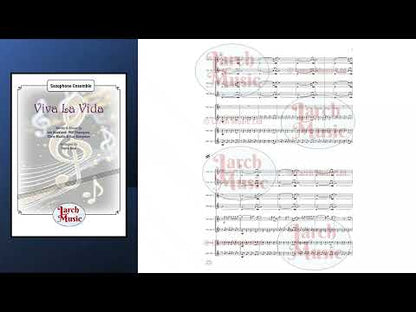 Viva La Vida (Coldplay arr. by David Beal - Saxophone Ensemble Full Score & Parts - LMAM103