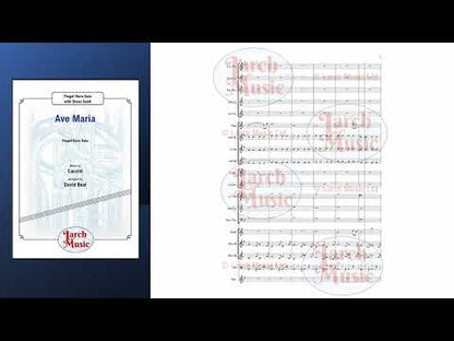 Ave Maria (Caccini arr. by David Beal) - Flugel Horn & Brass Band Sheet Music Full Score & Parts - LM002