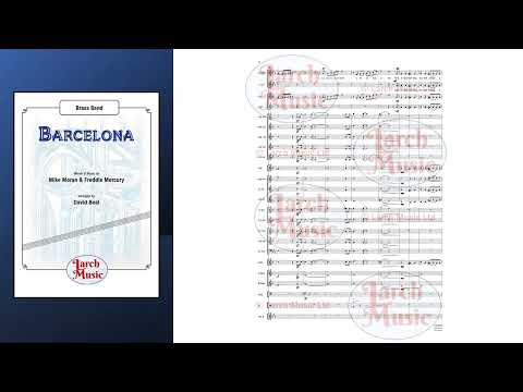 Barcelona - Vocal Duet or Cornet & Euphonium - Brass Band Sheet Music Full Score & Parts - LMAM054