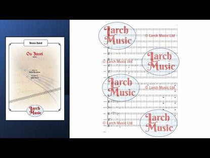 Os Justi (Anton Bruckner arr. by John Davis) - Brass Band Sheet Music Full Score & Parts - LM406