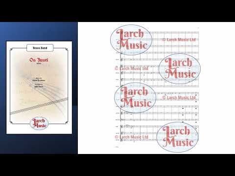Os Justi (Anton Bruckner arr. by John Davis) - Brass Band Sheet Music Full Score & Parts - LM406