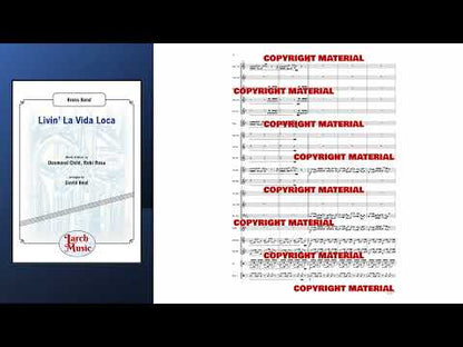 Livin' La Vida Loca - Brass Band Sheet Music Full Score & Parts - LMAM015