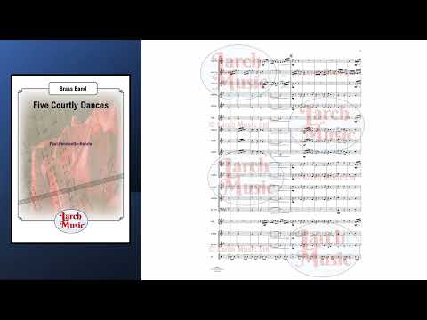 Five Courtly Dances (Paul Pennicotte-Henrie) - Brass Band Sheet Music Full Score and Parts - LM697