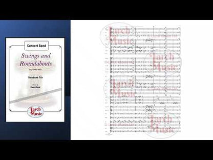 Swings and Roundabouts (David Beal) - Trombone Trio & Concert Band Sheet Music Full Score & Parts - LM608