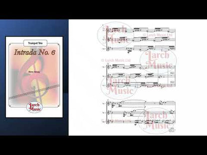 Intrada No. 6 - Trumpet Trio - Sheet Music Full Score & Parts - LM609
