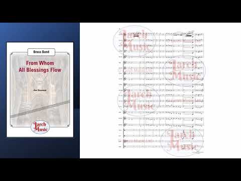 From Whom All Blessings Flow (Attr. Louis Bourgeois arr. by Alan Beaumont) - Brass Band Sheet Music Full Score and Parts - LM242