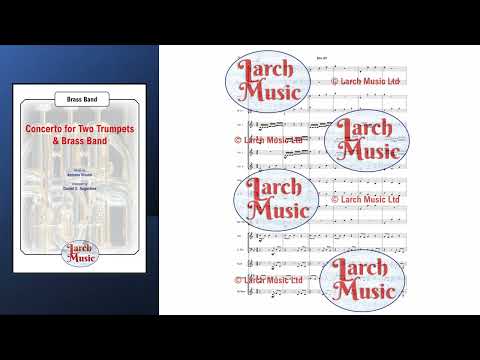 Concerto for Two Trumpets & Brass Band - Bb or Eb Duet & Brass Band Sheet Music Full Score & Parts- LM601