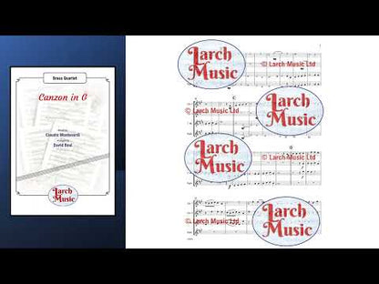 Canzon in G - Brass Quartet Sheet Music Full Score & Parts - LM870