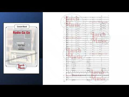 Radio Ga Ga (Roger Taylor arr. by David Beal) - Concert Band Music Full Score & Parts - LMAM090