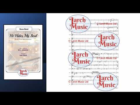 He Hides My Soul - Brass Band Sheet Music Full Score & Parts - LM503